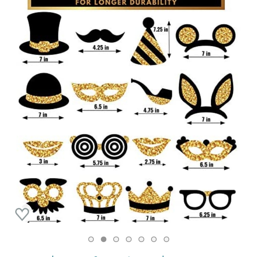 Party Photo Props, 16-Piece Set - Picture 2 of 5